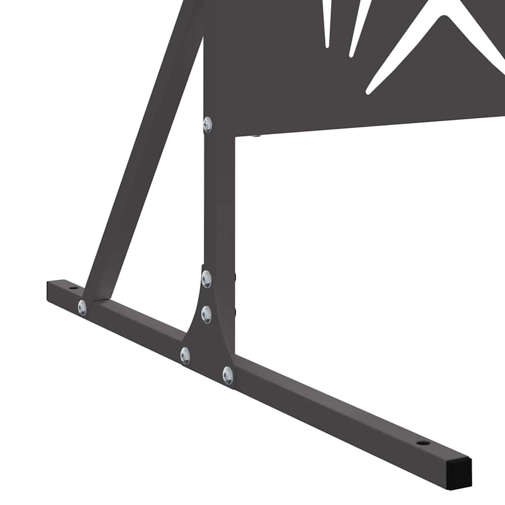 Schermo per Privacy Nero 100 x 50 x 180 cm Acciaio