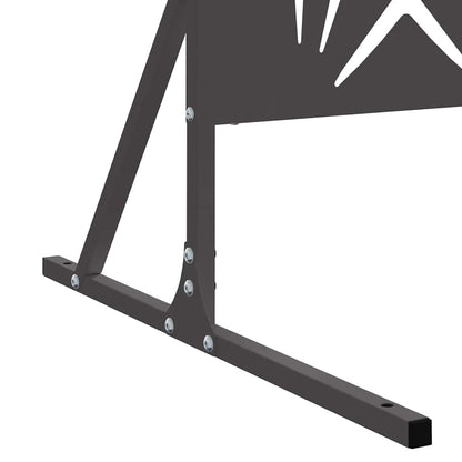 Schermo per Privacy Nero 100 x 50 x 180 cm Acciaio