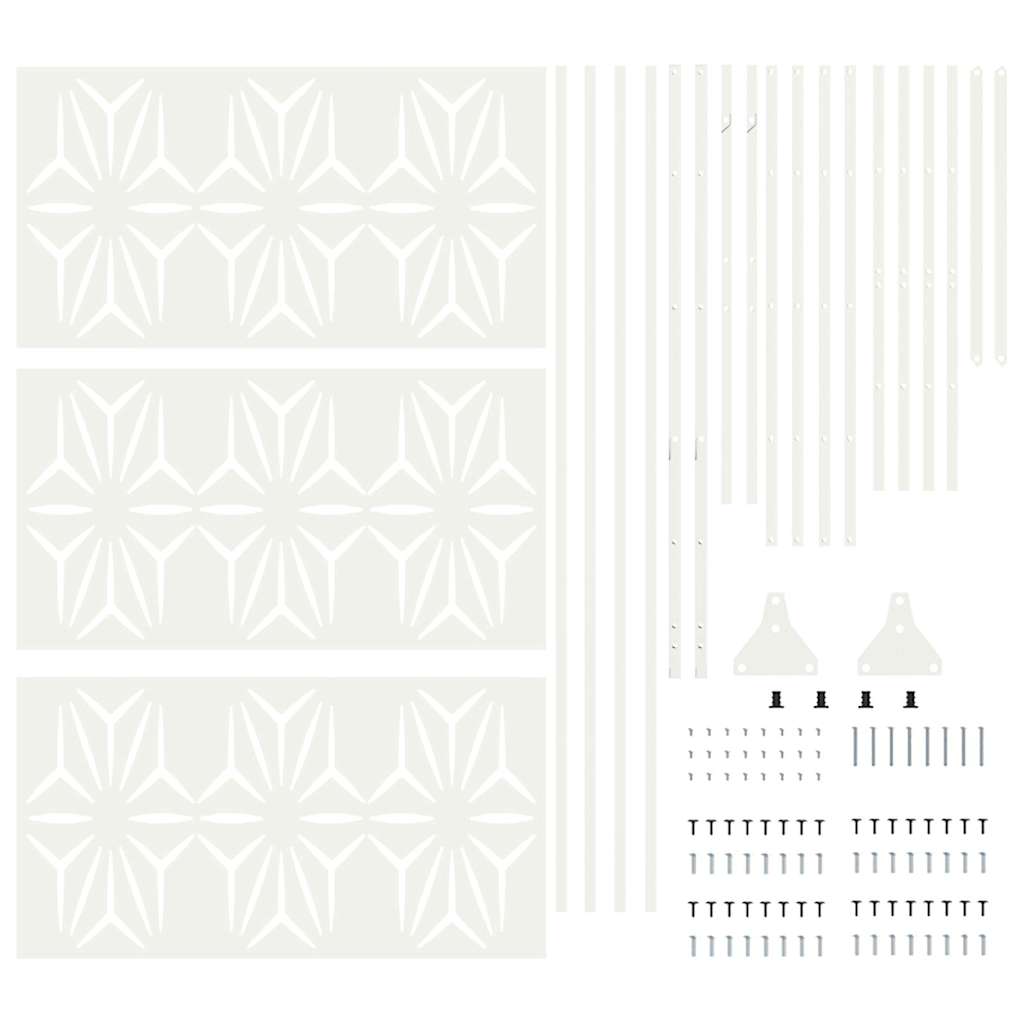 Schermo per Privacy Bianco 100 x 50 x 180 cm Acciaio