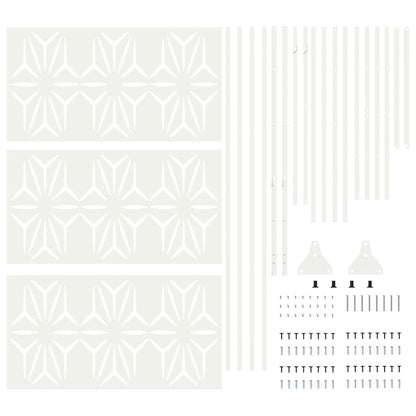 Schermo per Privacy Bianco 100 x 50 x 180 cm Acciaio