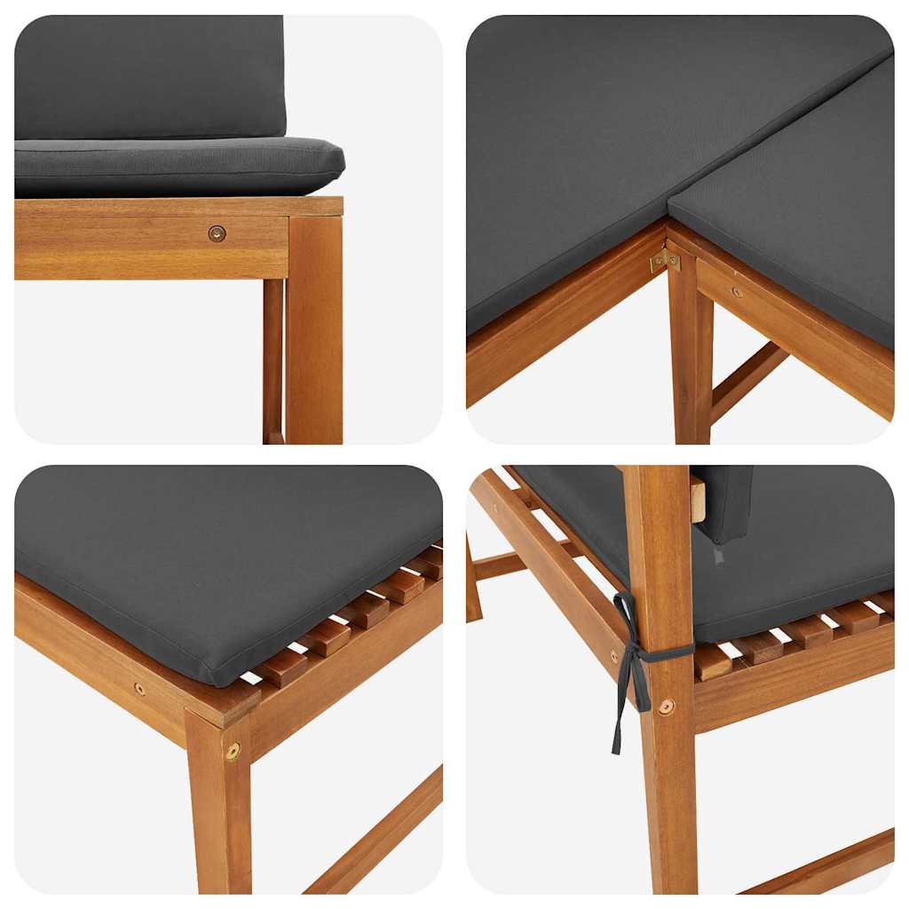 Panchina d'angolo da giardino Marrone 140 x 100 x 91cm - homemem39