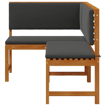 Panchina d'angolo da giardino Marrone 140 x 100 x 91cm - homemem39