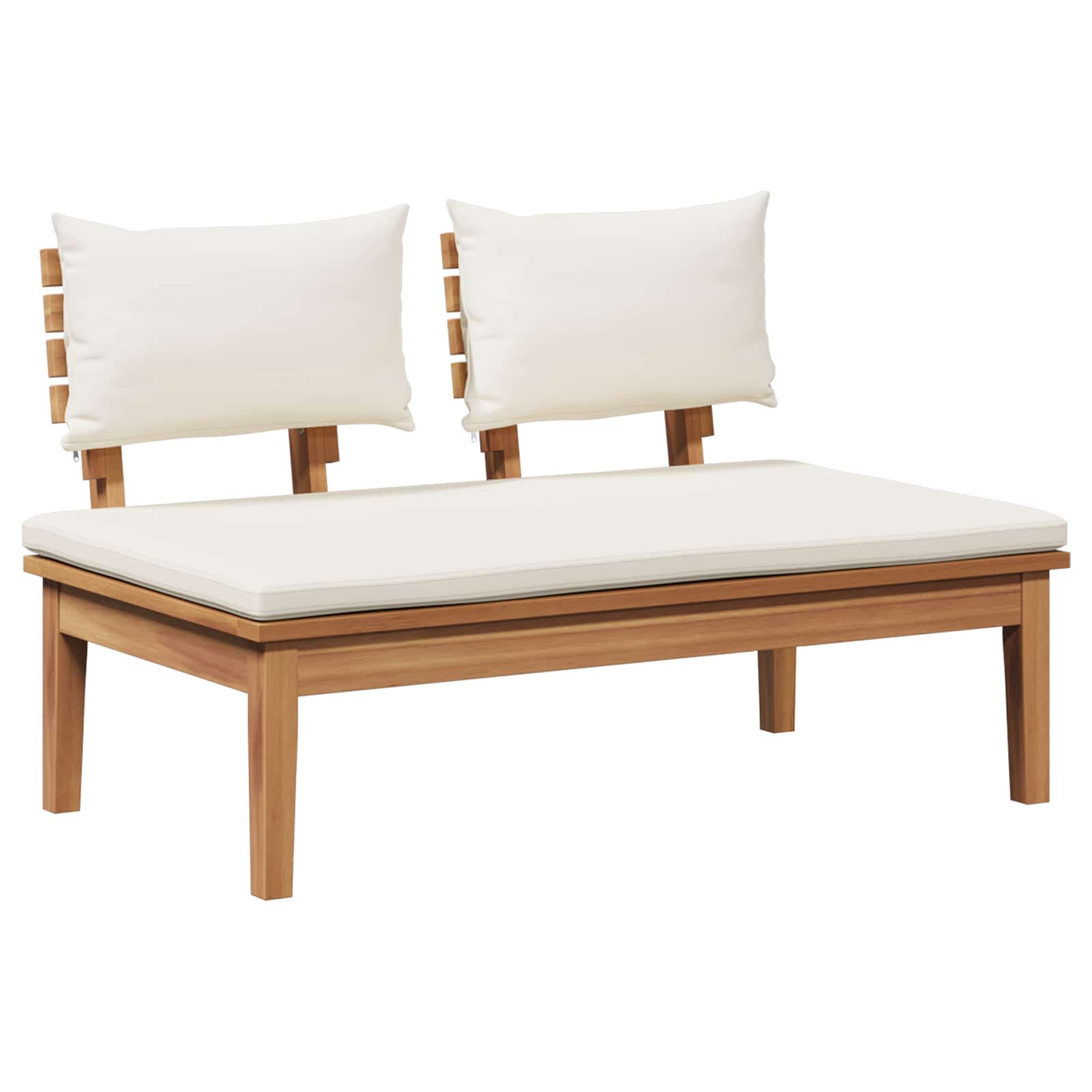 Set Panchina e Tavolo da Giardino 2 pcs Crema e Marrone | homemem39