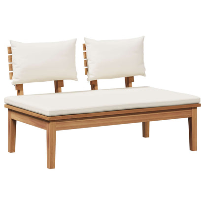 Set Panchina e Tavolo da Giardino 2 pcs Crema e Marrone | homemem39
