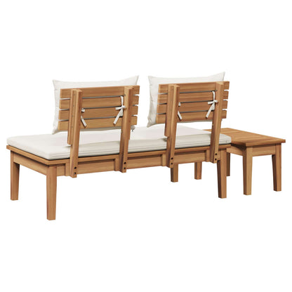 Set Panchina e Tavolo da Giardino 2 pcs Crema e Marrone | homemem39
