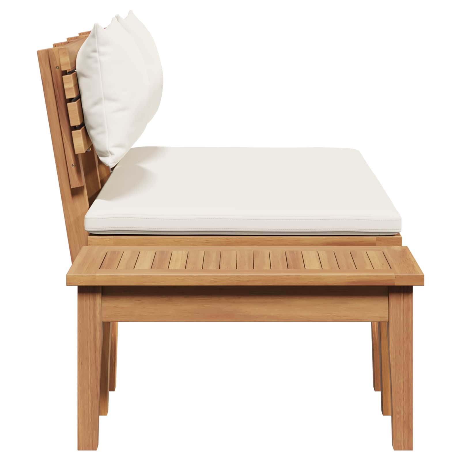 Set Panchina e Tavolo da Giardino 2 pcs Crema e Marrone | homemem39