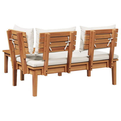 Set Panchina e Tavolo da Giardino 2 pcs Crema e Marrone | homemem39
