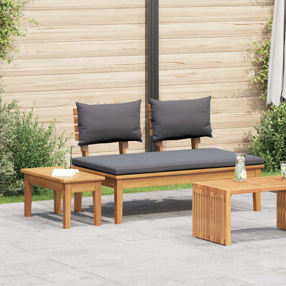 Set Panchina e Tavolo da Giardino 2 pcs Grigio e Marrone | homemem39