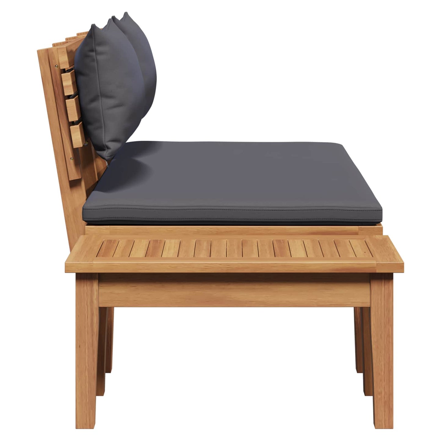 Set Panchina e Tavolo da Giardino 2 pcs Grigio e Marrone | homemem39