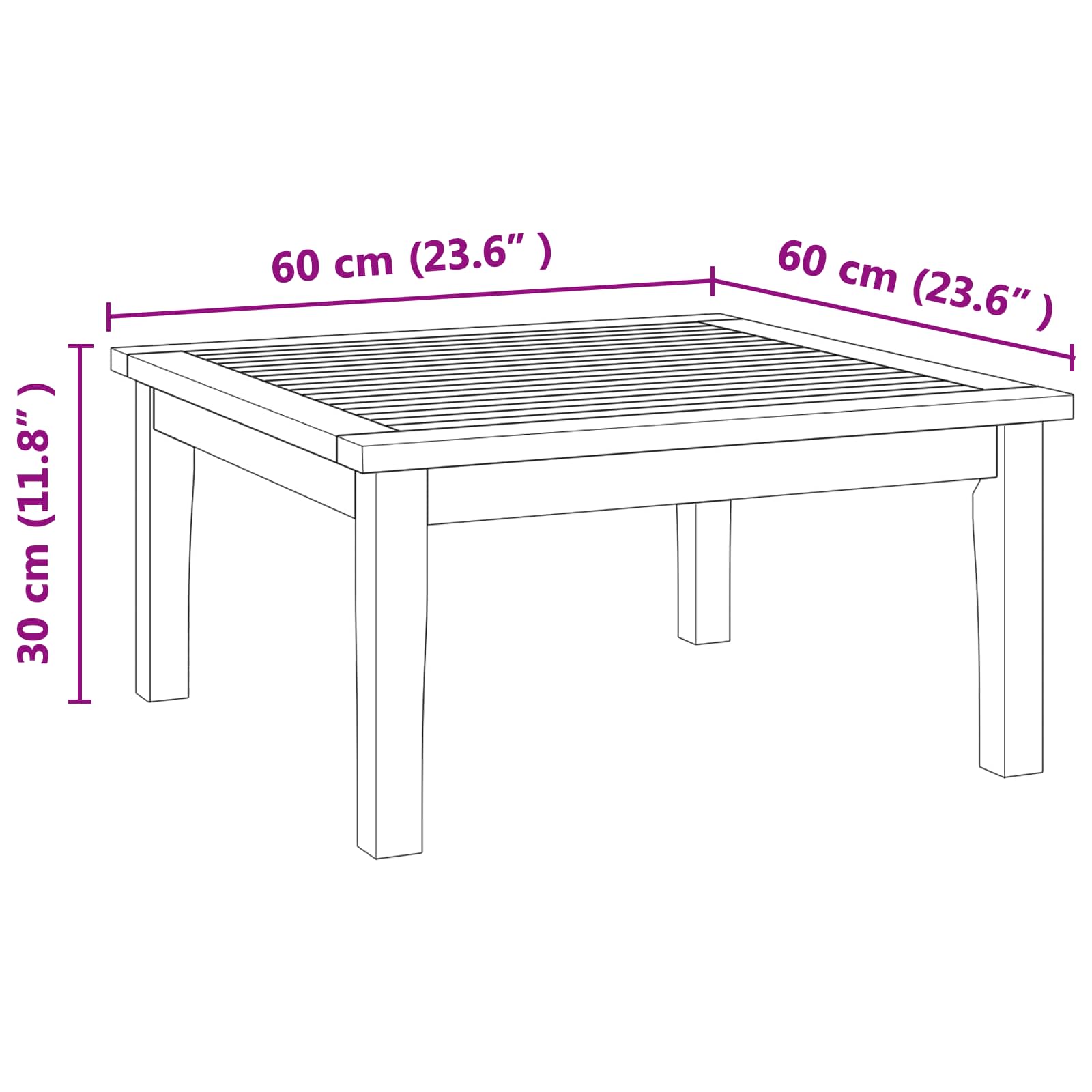 Tavolo da Giardino Marrone Legno massello di teak | homemem39
