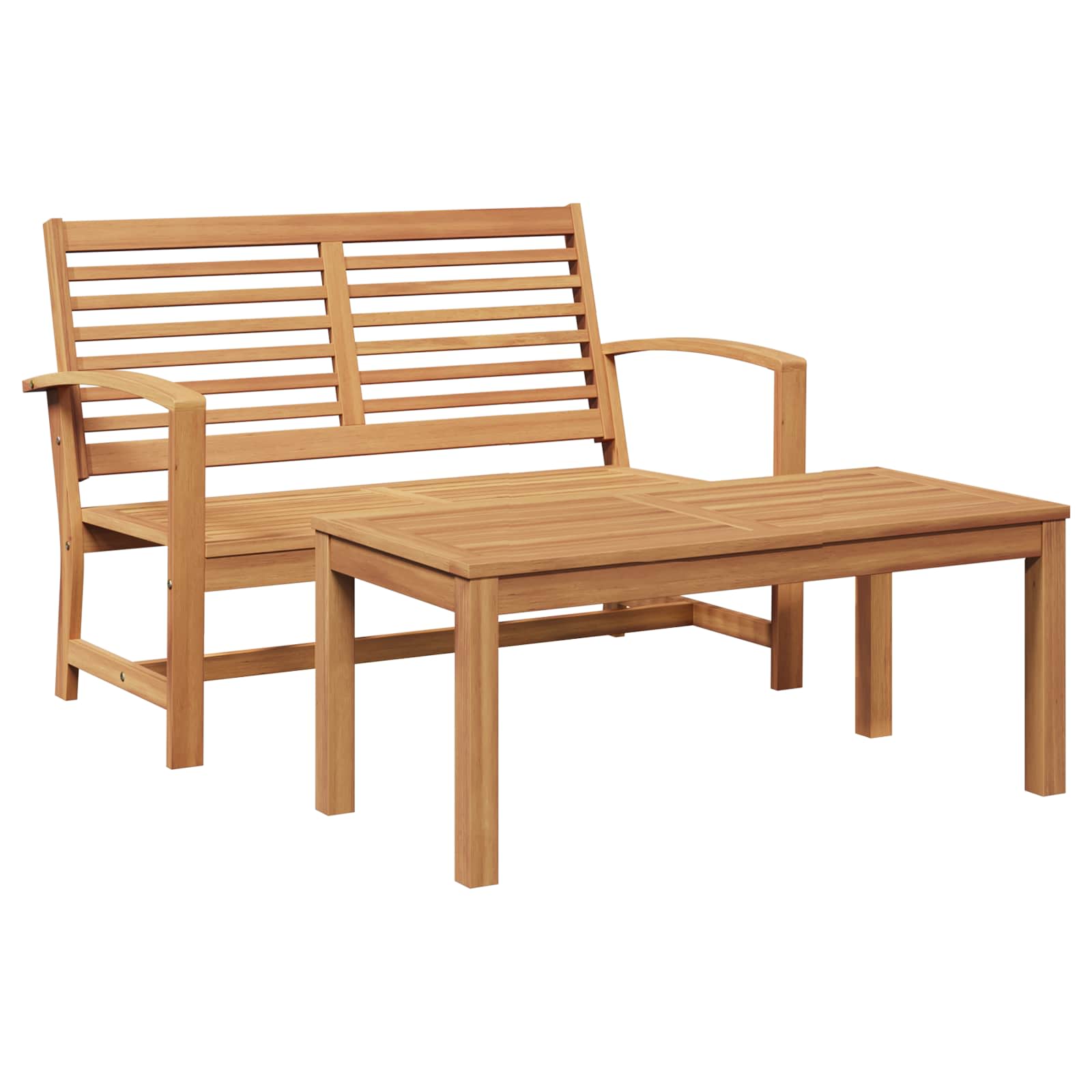 Set Panchina e Tavolo da Giardino 2 Pezzo Marrone | homemem39
