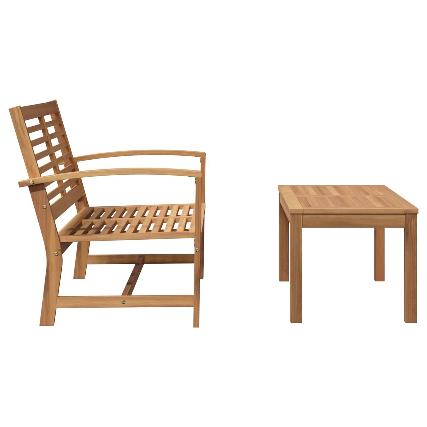 Set Panchina e Tavolo da Giardino 2 Pezzo Marrone | homemem39
