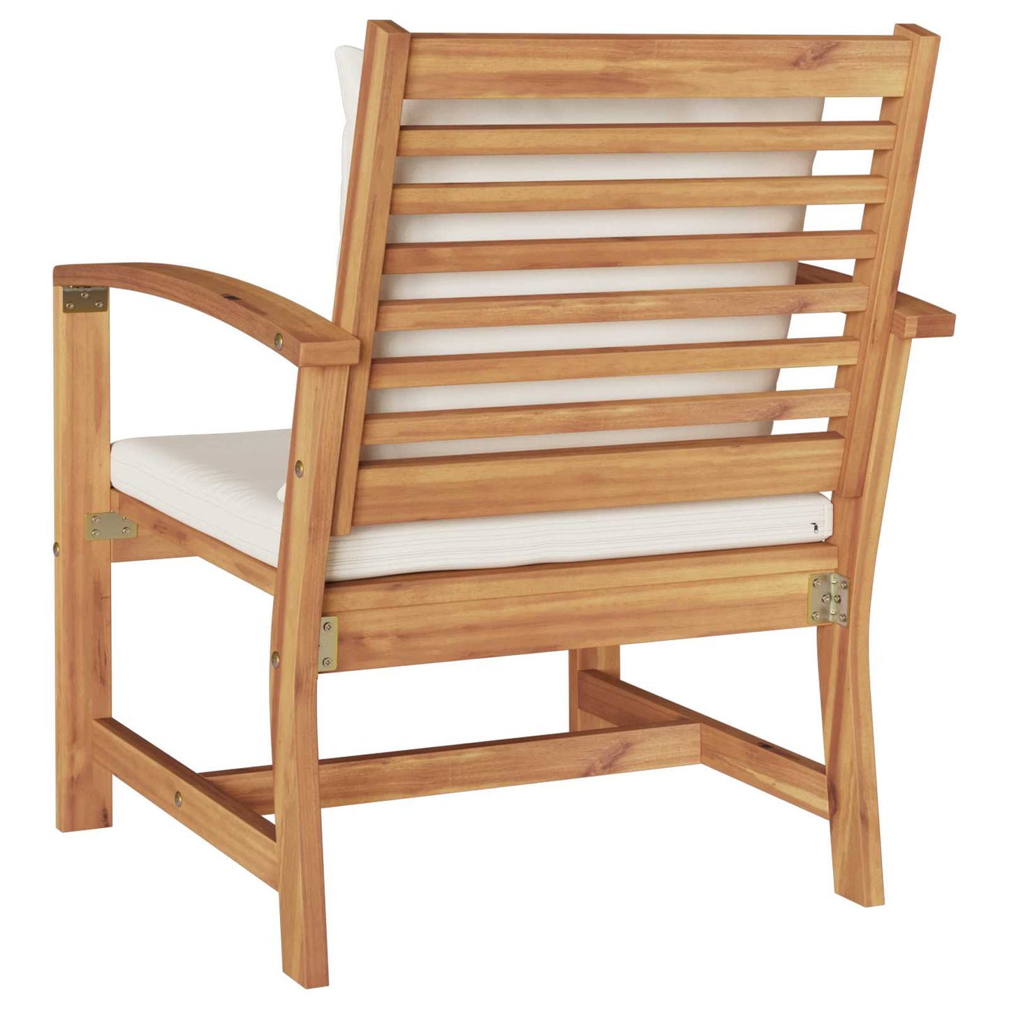 Sedia con cuscino 2 Pezzo Marrone e Crema 65 x 60 x 76,5 cm | homemem39