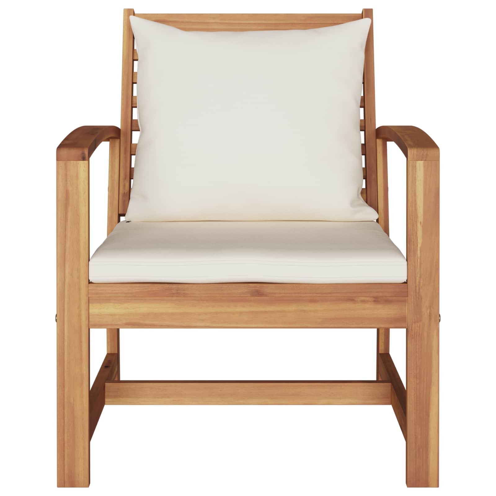 Sedia con cuscino 2 Pezzo Marrone e Crema 65 x 60 x 76,5 cm | homemem39