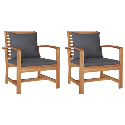 Sedia 2 Pezzo Marrone e grigio scuro 65 x 60 x 76,5 cm | homemem39