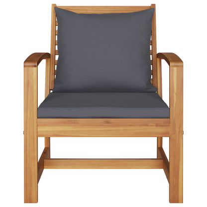 Sedia 2 pcs Marrone e grigio scuro 110 x 65 x 76.5 cm