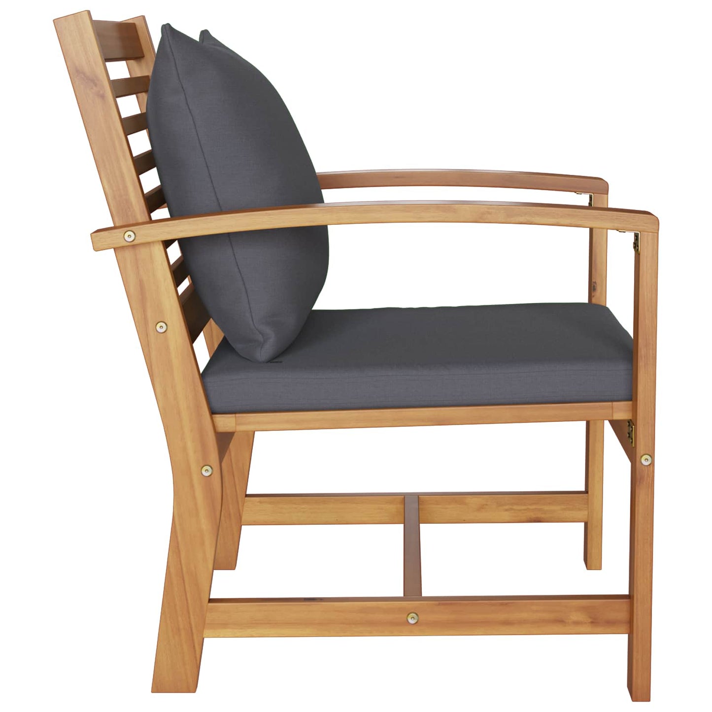 Sedia 2 Pezzo Marrone e grigio scuro 65 x 60 x 76,5 cm | homemem39