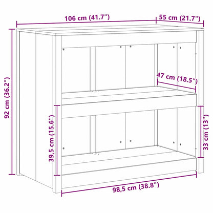 Mobile da cucina Rovere Marrone 106 x 55 x 92 cm Pino massello
