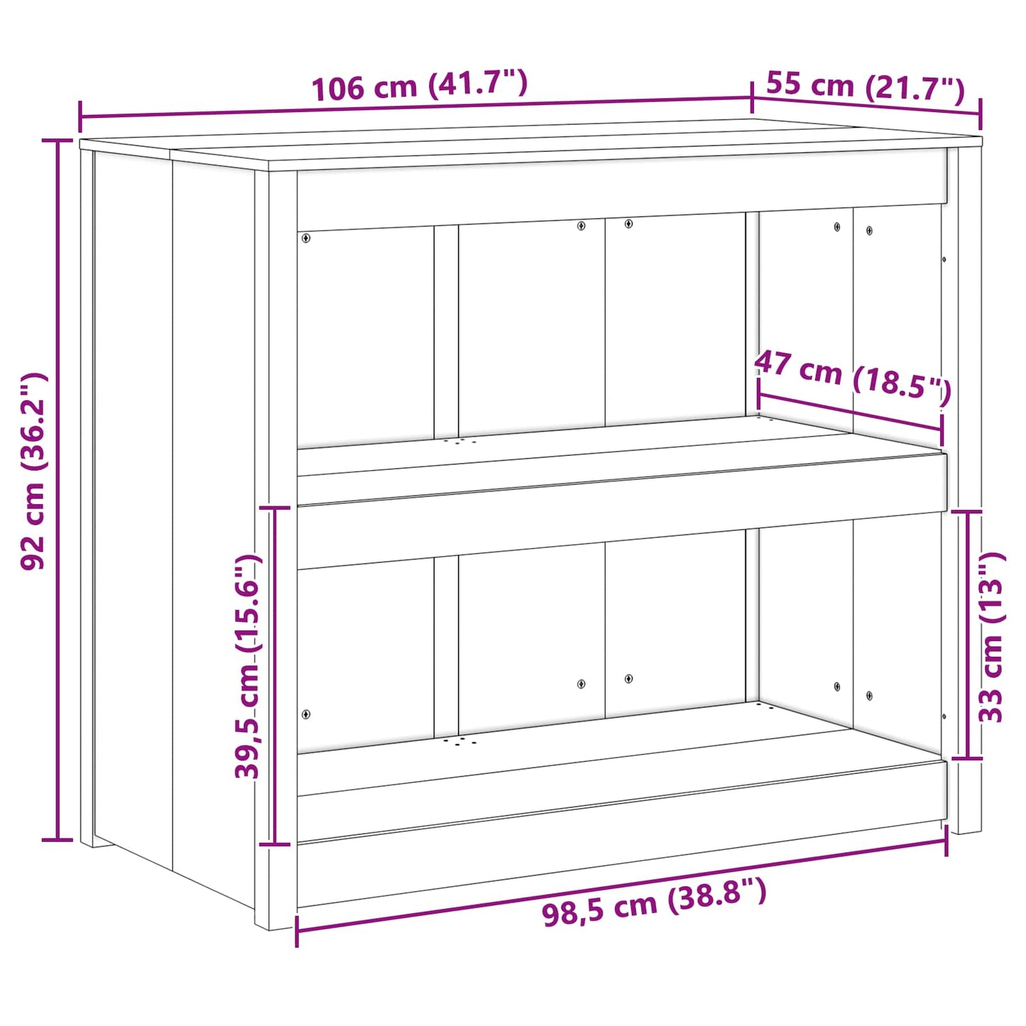 Mobile da cucina MEPPEL Rovere Marrone 106 x 55 x 92 cm