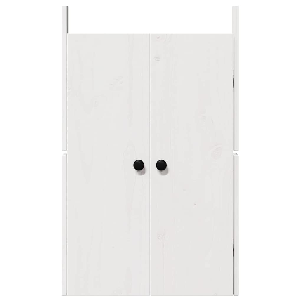 Porta da cucina Bianco 50 x 9 x 82 cm Legno massello di pino