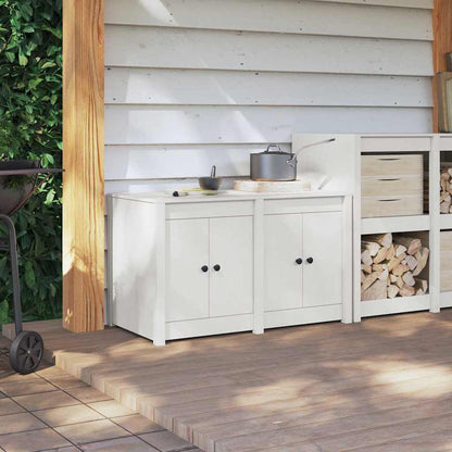 Mobile da cucina Bianco 106 x 55 x 64 cm Legno massello di pino