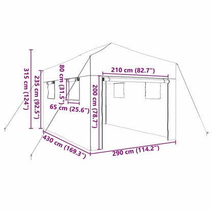 Serra con struttura pop-up Verde 290 x 430 x 315 cm Ferro