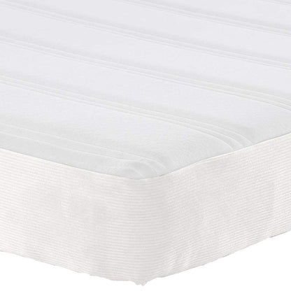 Materasso da Letto con materasso Crema 90 x 190 cm Tessuto
