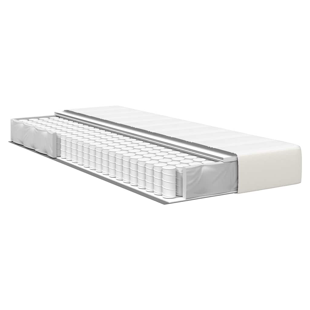 Materasso da Letto con materasso Crema 90 x 200 cm Tessuto - homemem39