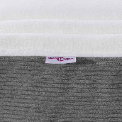 Materasso da Letto Grigio chiaro 120 x 190 cm Tessuto | homemem39