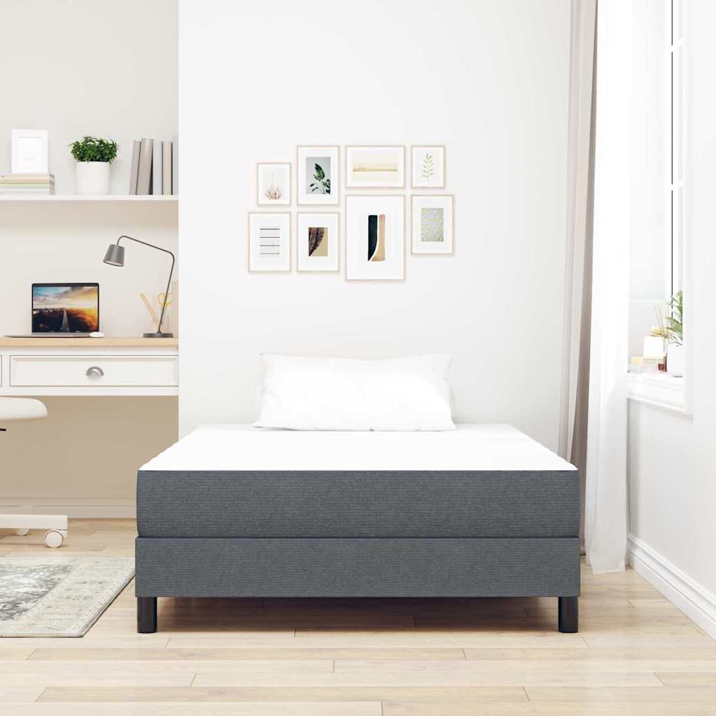 Materasso da Letto con materasso Grigio 120 x 190 cm Tessuto