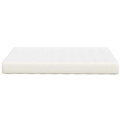 Materasso da Letto con materasso Crema 120 x 190 cm Tessuto
