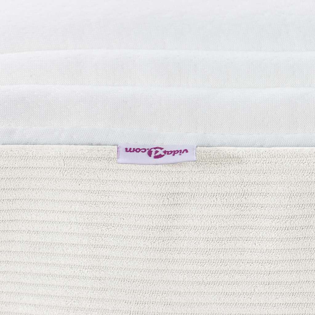 Materasso da Letto con materasso Crema 120 x 200 cm Tessuto | homemem39