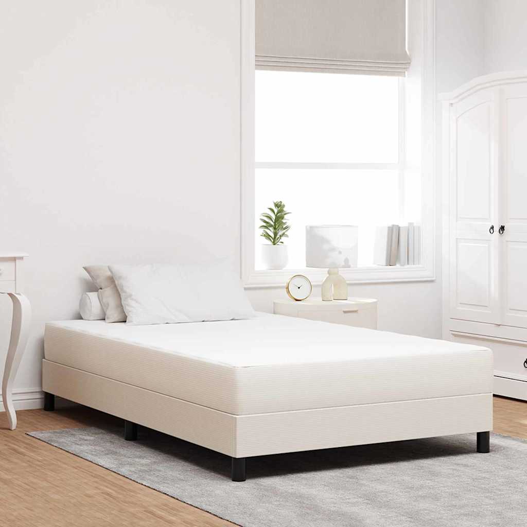 Materasso da Letto con materasso Crema 120 x 200 cm Tessuto | homemem39