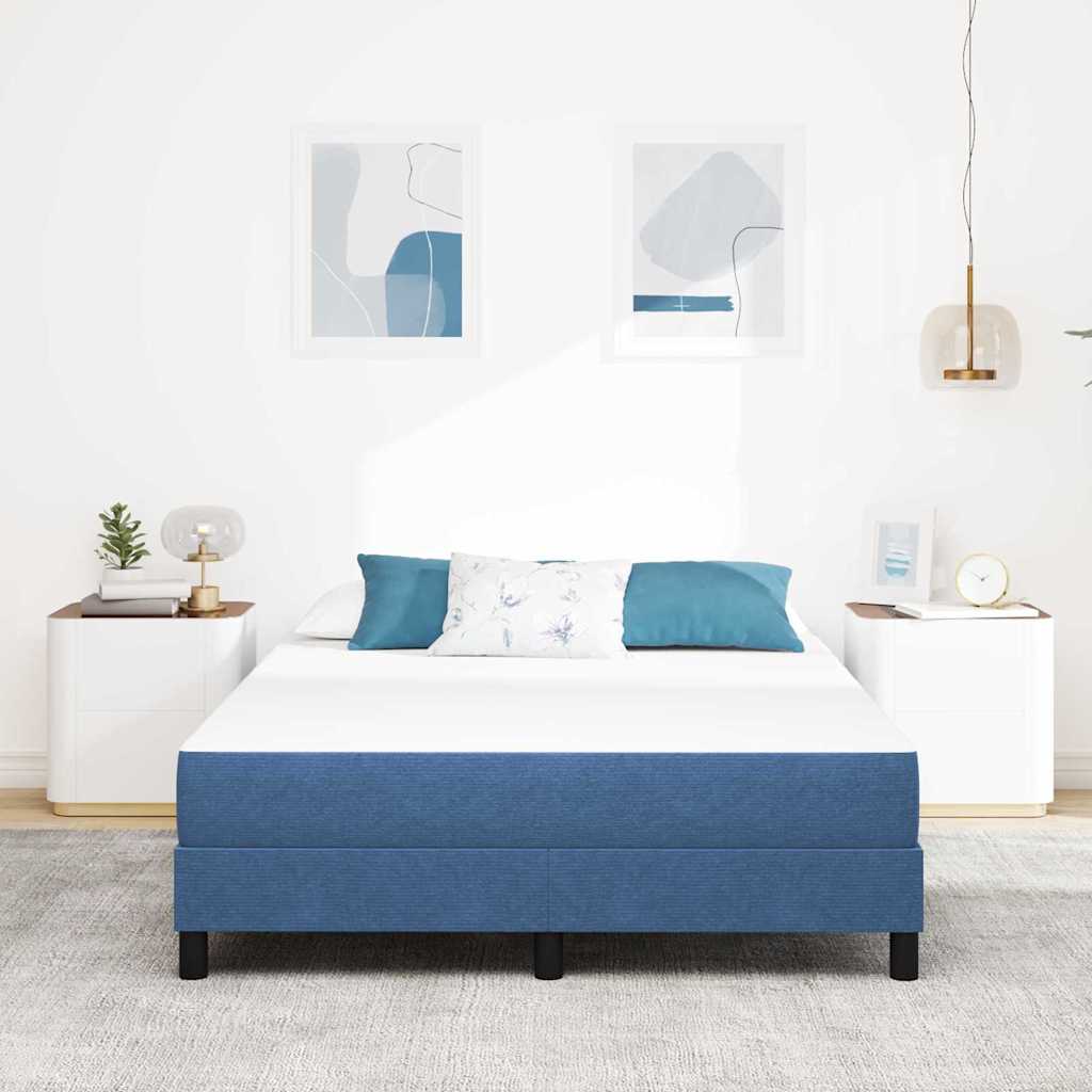 Materasso da Letto con materasso Blu 140 x 190 cm Tessuto - homemem39