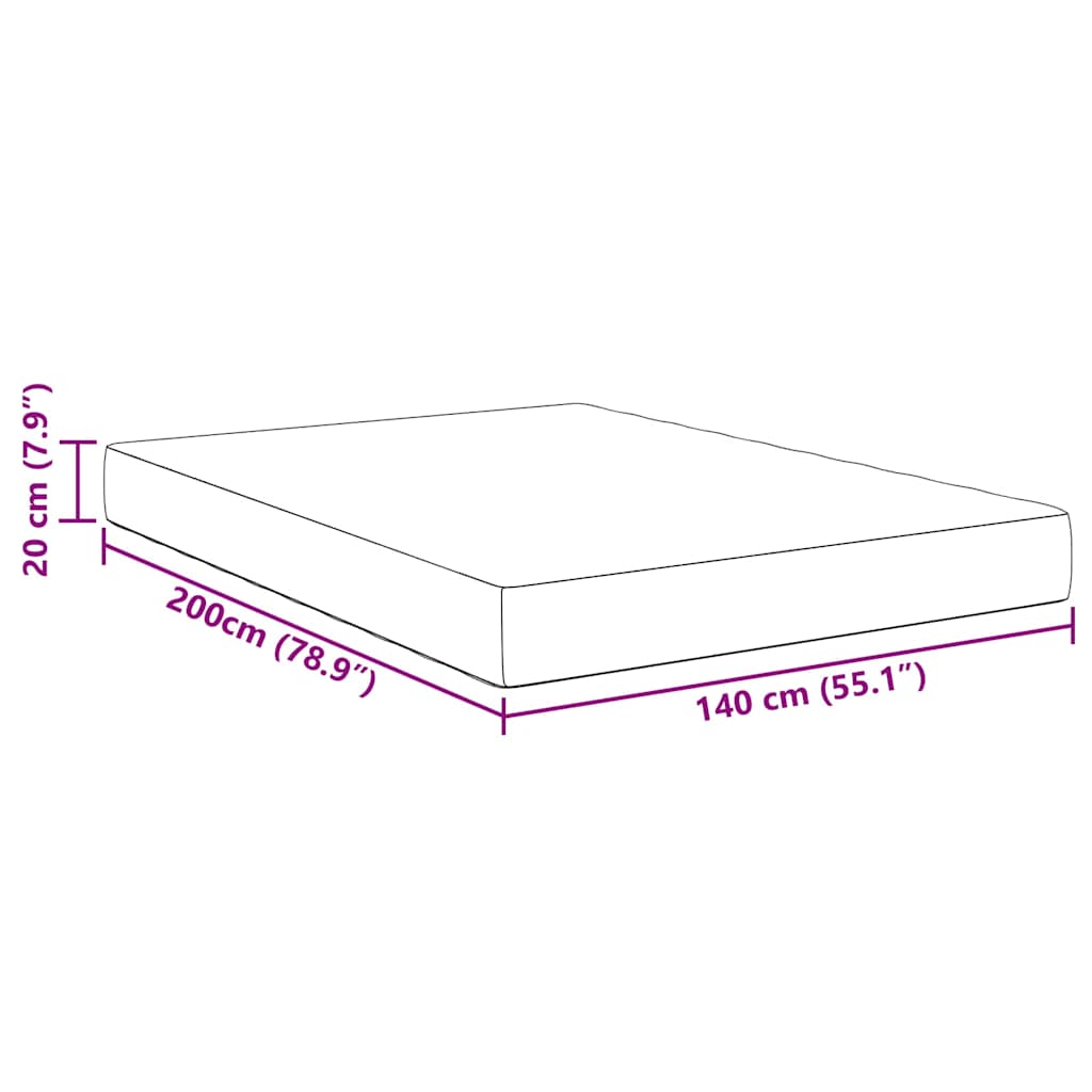 Materasso da Letto con materasso Salvia 140 x 200 cm Tessuto | homemem39