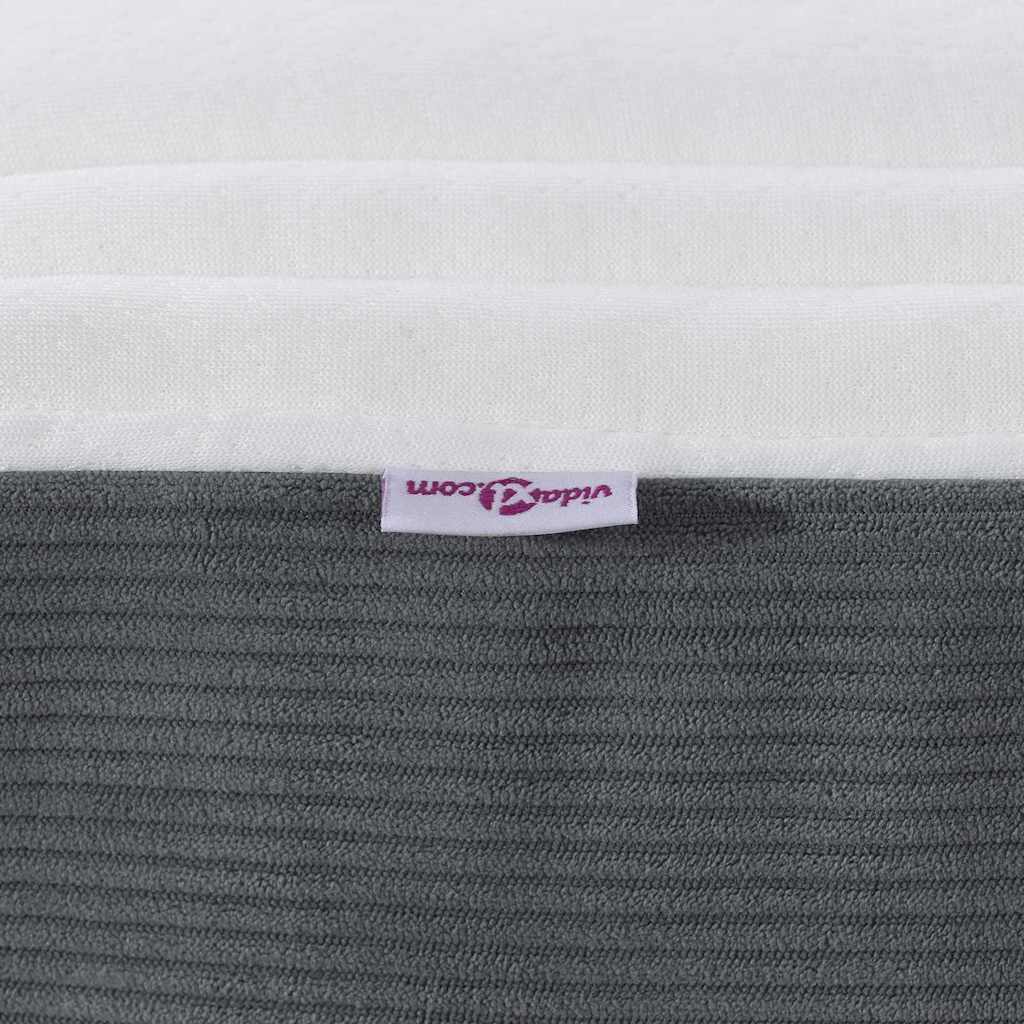 Materasso da Letto con materasso Grigio 160 x 200 cm Tessuto | homemem39