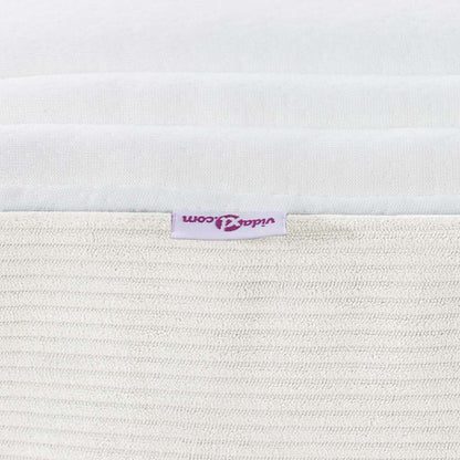 Materasso da Letto con materasso Crema 160 x 200 cm Tessuto - homemem39