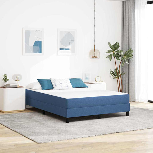 Materasso da Letto con materasso Blu 160 x 200 cm Tessuto | homemem39