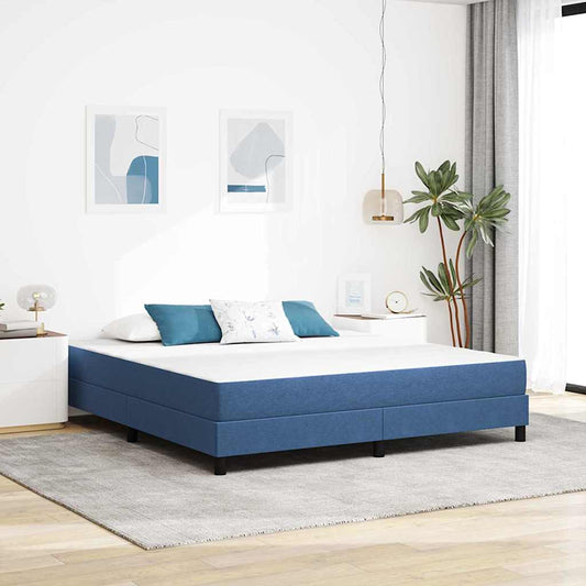 Materasso da Letto con materasso Blu 180 x 200 cm Tessuto | homemem39