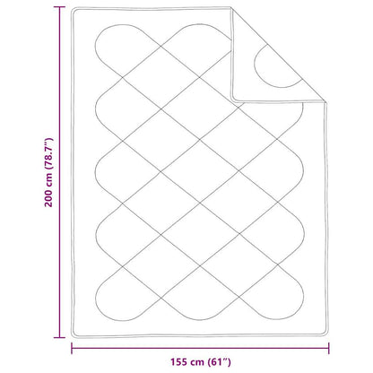 Duvet Estivo Bianco 200 x 155 x 3 cm Poliestere | homemem39
