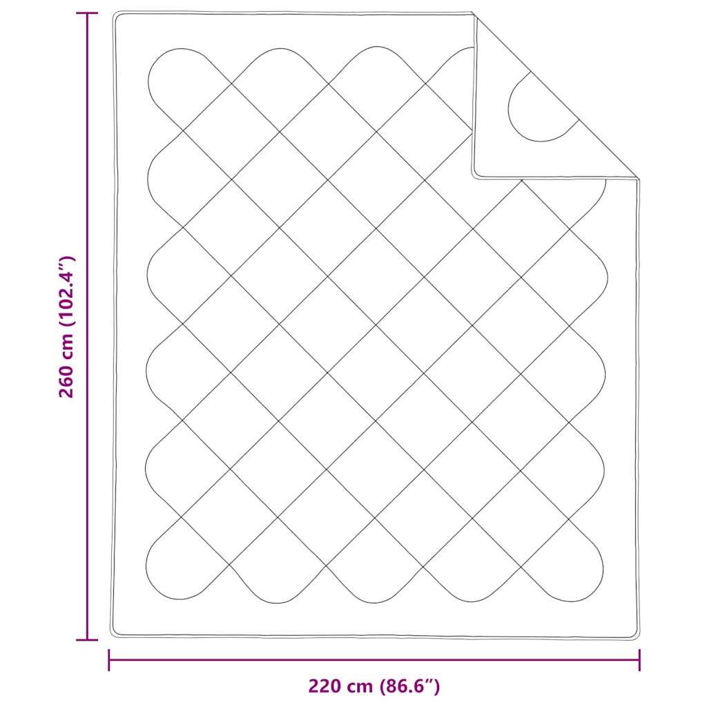 Duvet Estivo Bianco 260 x 220 x 3 cm Poliestere | homemem39