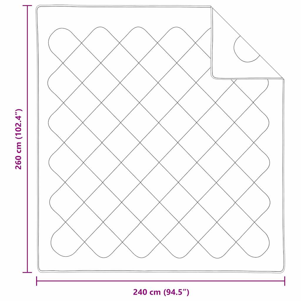 Duvet Estivo Bianco 260 x 240 x 3 cm Poliestere | homemem39