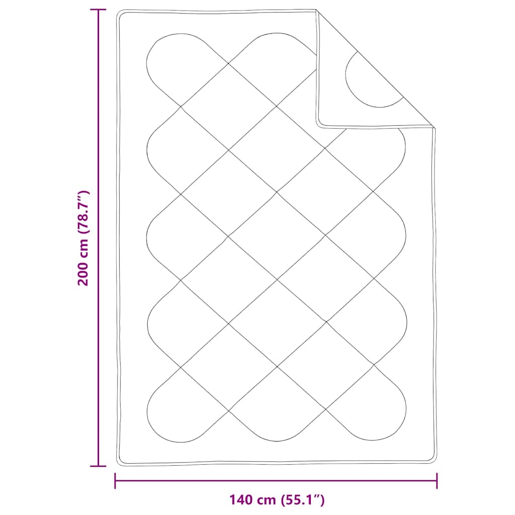 Piumone Bianco 200 x 140 x 4 cm Poliestere | homemem39