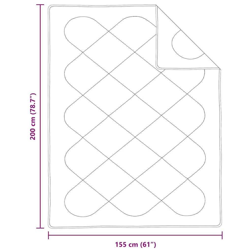 Piumone Bianco 200 x 155 x 4 cm Poliestere | homemem39