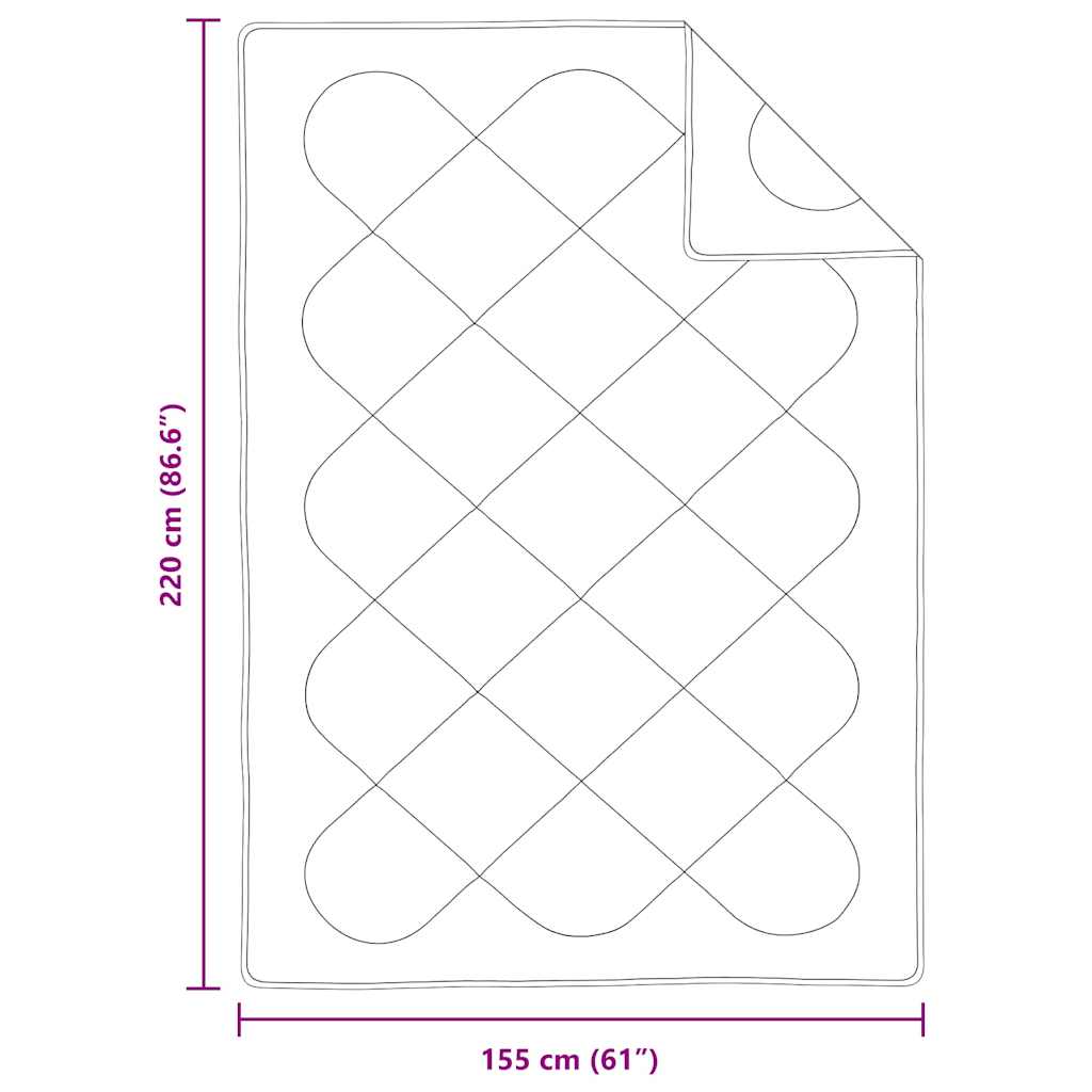 Duvet Invernale Bianco 220 x 155 x 0 cm Poliestere | homemem39