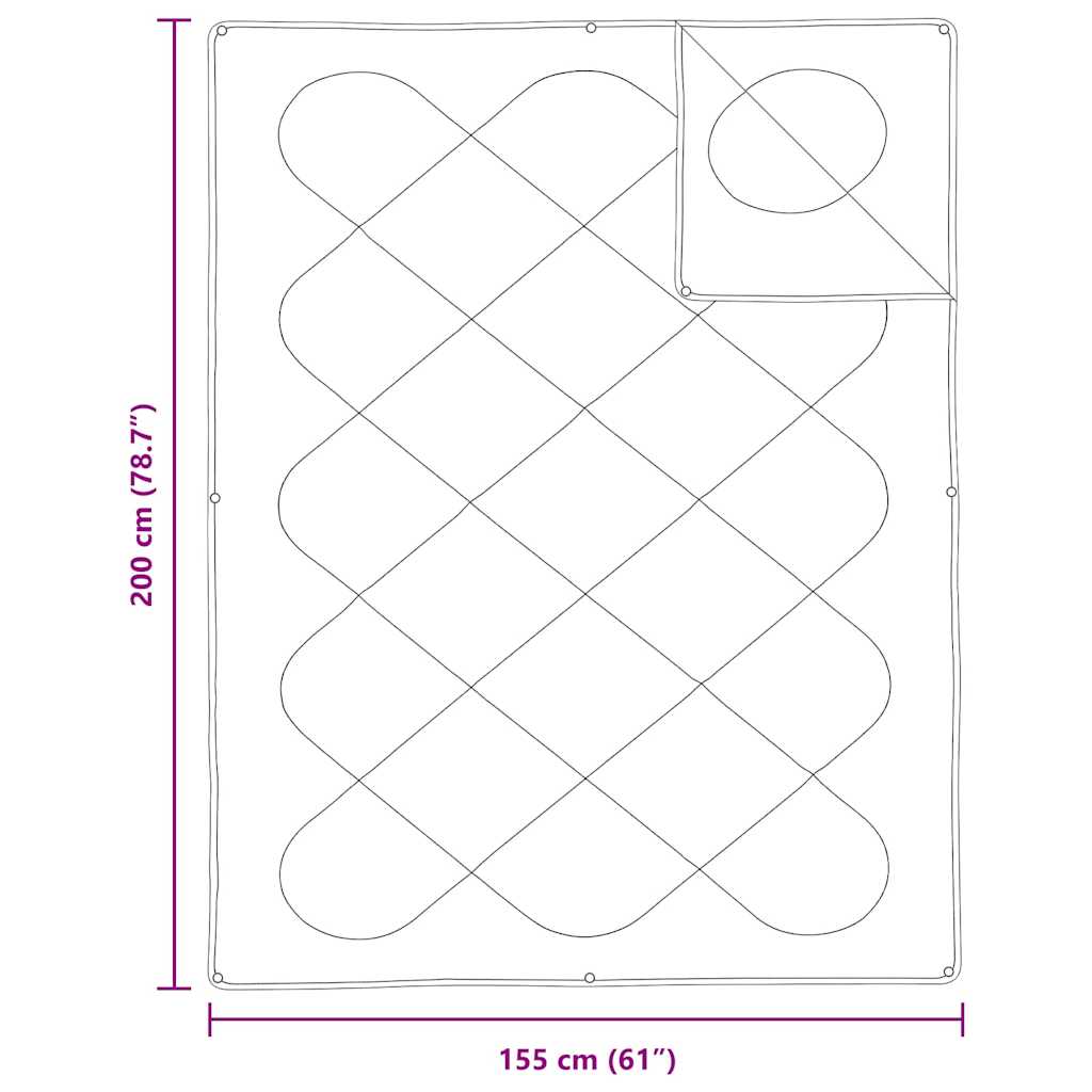 Duvet 2-in-1 Bianco 200 x 155 x 10 cm Poliestere | homemem39