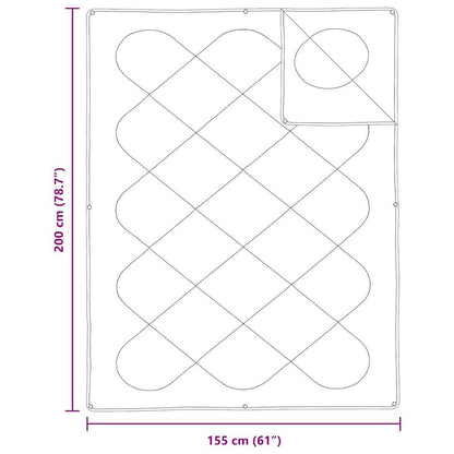 Duvet 2-in-1 Bianco 200 x 155 x 10 cm Poliestere | homemem39