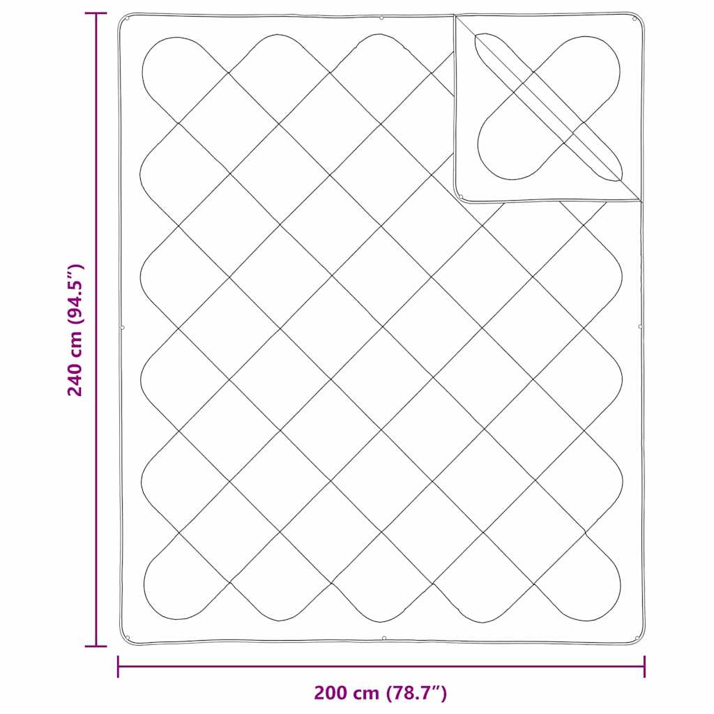 Duvet 2-in-1 Bianco 240 x 200 x 8 cm Poliestere | homemem39