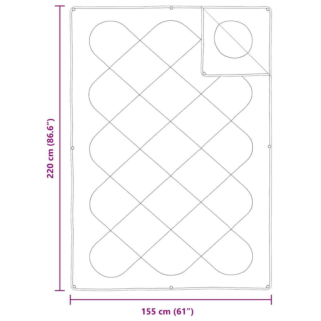 Duvet 2-in-1 Bianco 220 x 155 x 10 cm Poliestere | homemem39