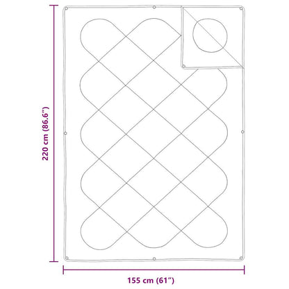 Duvet 2-in-1 Bianco 220 x 155 x 10 cm Poliestere | homemem39